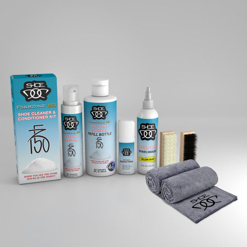 Shoe Doc FoamZone150 Cleaner & Conditioner Kit - Clean, Restore and Protect  Your Sneakers, Boots or Footwear – The Shoe Doc